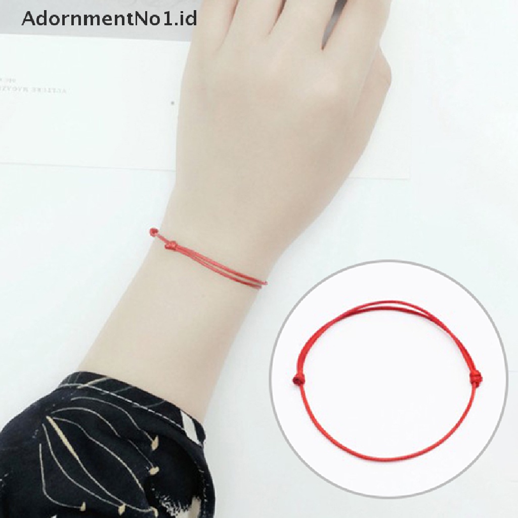 [AdornmentNo1] Gelang Kaki Tali Warna Hitam Putih Merah Adjustable Klasik Pria Wanita Musim Panas Barefoot [ID]