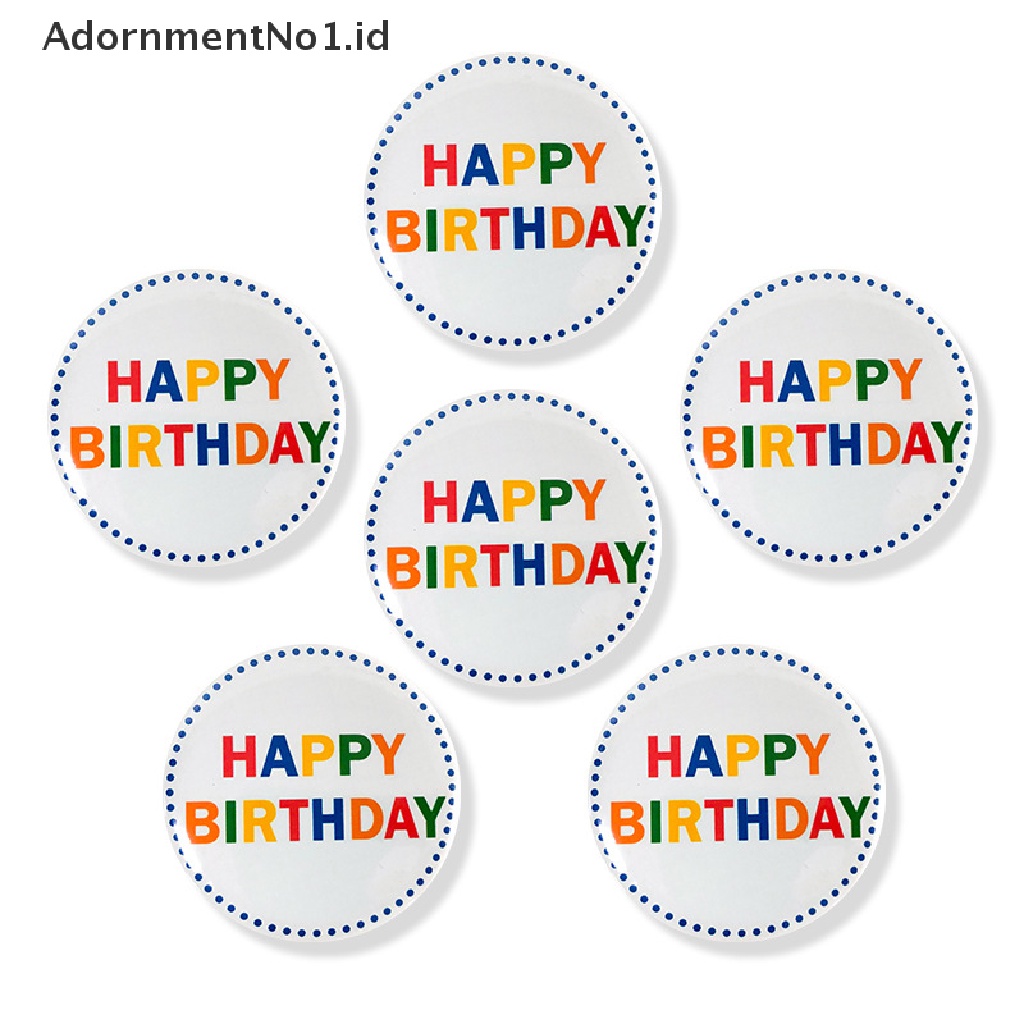 [AdornmentNo1] Happy Birthday Badge Bros Pin Button Badge Berbagai Pola Birthday Party Badge Ulang Tahun Kekinian Dekorasi Pesta [ID]