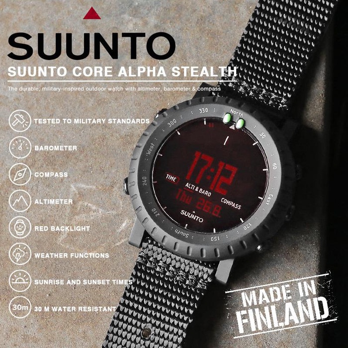 Suunto Core Alpha Stealth Military Outdoor Watch