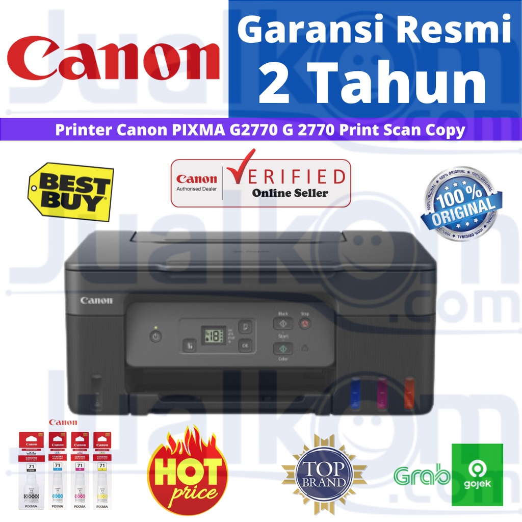 Printer Canon PIXMA G2770 G 2770 Ink Tank  Print Scan Copy Resmi