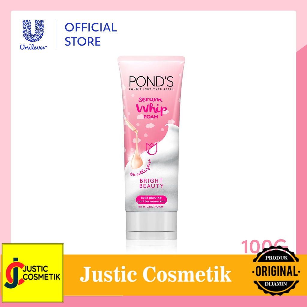 Jual Ponds Whip Facial Foam Sabun Muka Bright Beauty With 10X Collagen ...