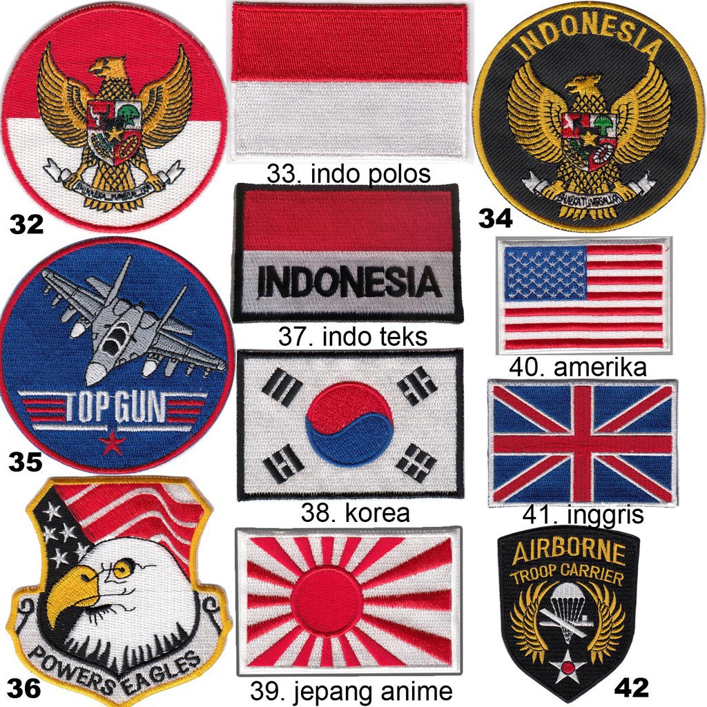 CUSTOM LOGO BORDIR PATCH / PESAN LOGO SENDIRI / BORDIR / BEDGE / BET / EMBLEM
