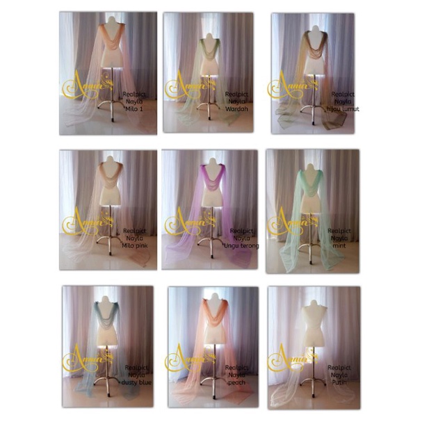 sayap pundak pengantin / sayap bahu kebaya pengantin / sayap nayla 150 cm