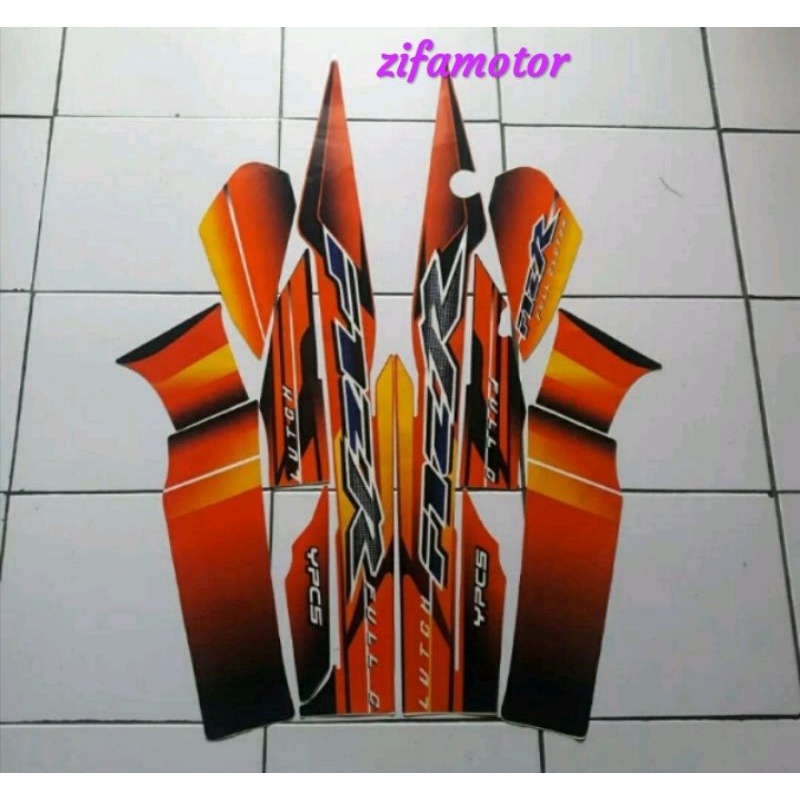 STRIPING YAMAHA FIZ R FULLCLUTH WARNA ORENG HITAM TAHUN 2003 STRIPING FIZ R LIS BODY FIZ R ORENGE