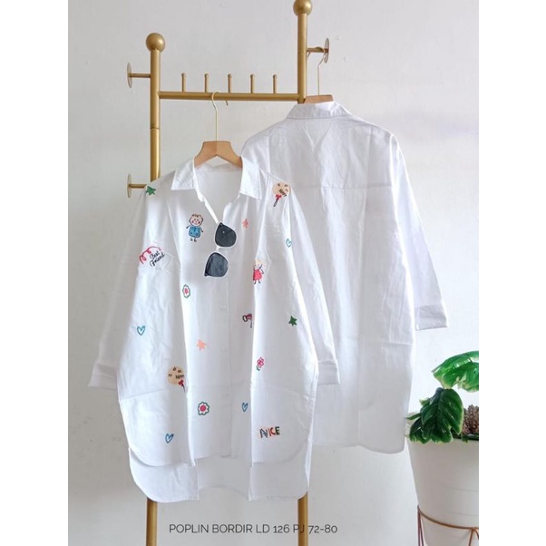 KEMEJA PUTIH LD 126 / ATASAN WANITA / KEMEJA SIMPLE / OOTD HIJAB / OOTD VIRAL / FASHION MUSLIM / FAS