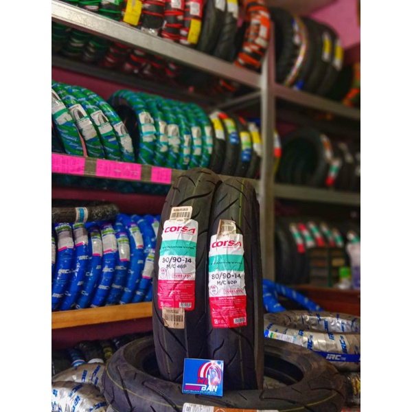 Ban motor matic Corsa Terminator UK 80/90-14 dan 90/90-14
