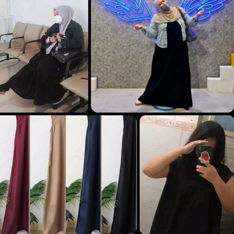 FLASH SALE C896 inner dress jumbo katun ld 120 130 140 150 160 4L 5L 6L 7L 8L daleman gamis tanpa le