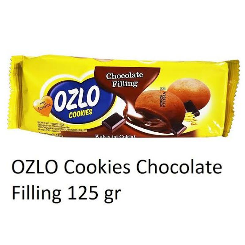 OZLO COOKIES CHOCOLATE FILLING 125GR BISKUIT COKLAT OZLO WAFER BISKUIT ROMA OZLO