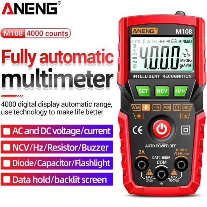 Digital Multimeter Voltage ANENG M118A Auto Tester Avometer Digital