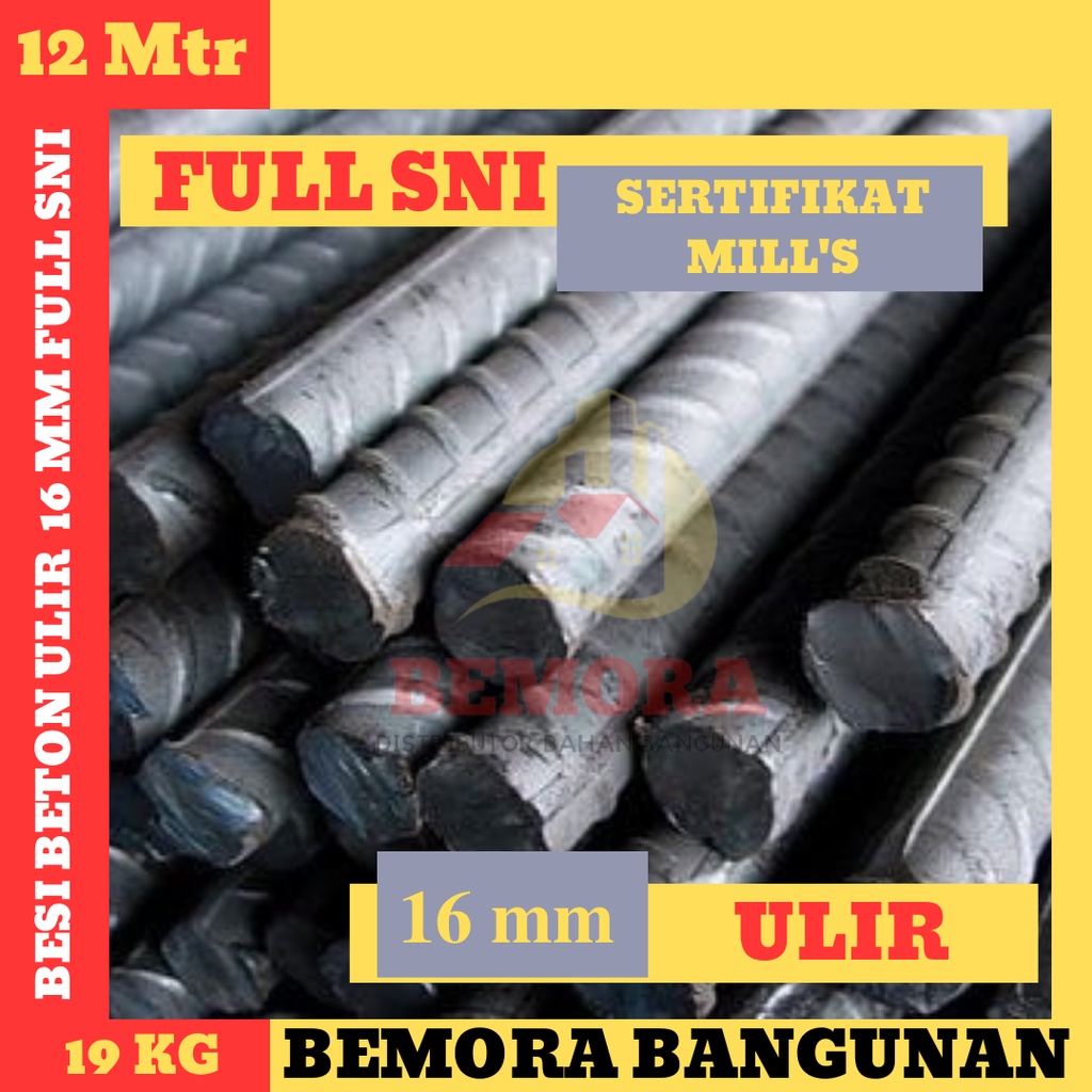 Jual Besi Ulir 16 Mm Full Sni Sertifikat Besi Tulangan Ulir 16mm Full