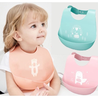 Celemek Makan Bayi /Apron Baby Silicon /Slabber Silicon