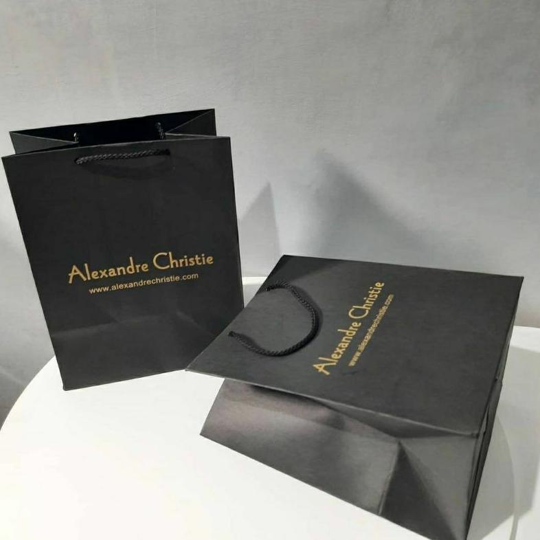 

[PRODUK-A69ZW39] Paperbag Alexandre Christie Hitam Paper Bag Kotak Jam Tangan 69