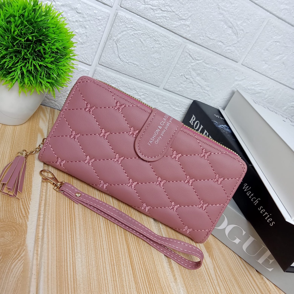 CYS Dompet Panjang Wanita Import Dompet Cewek Fashion Casual Dompet Zipper Wanita Terkini D87