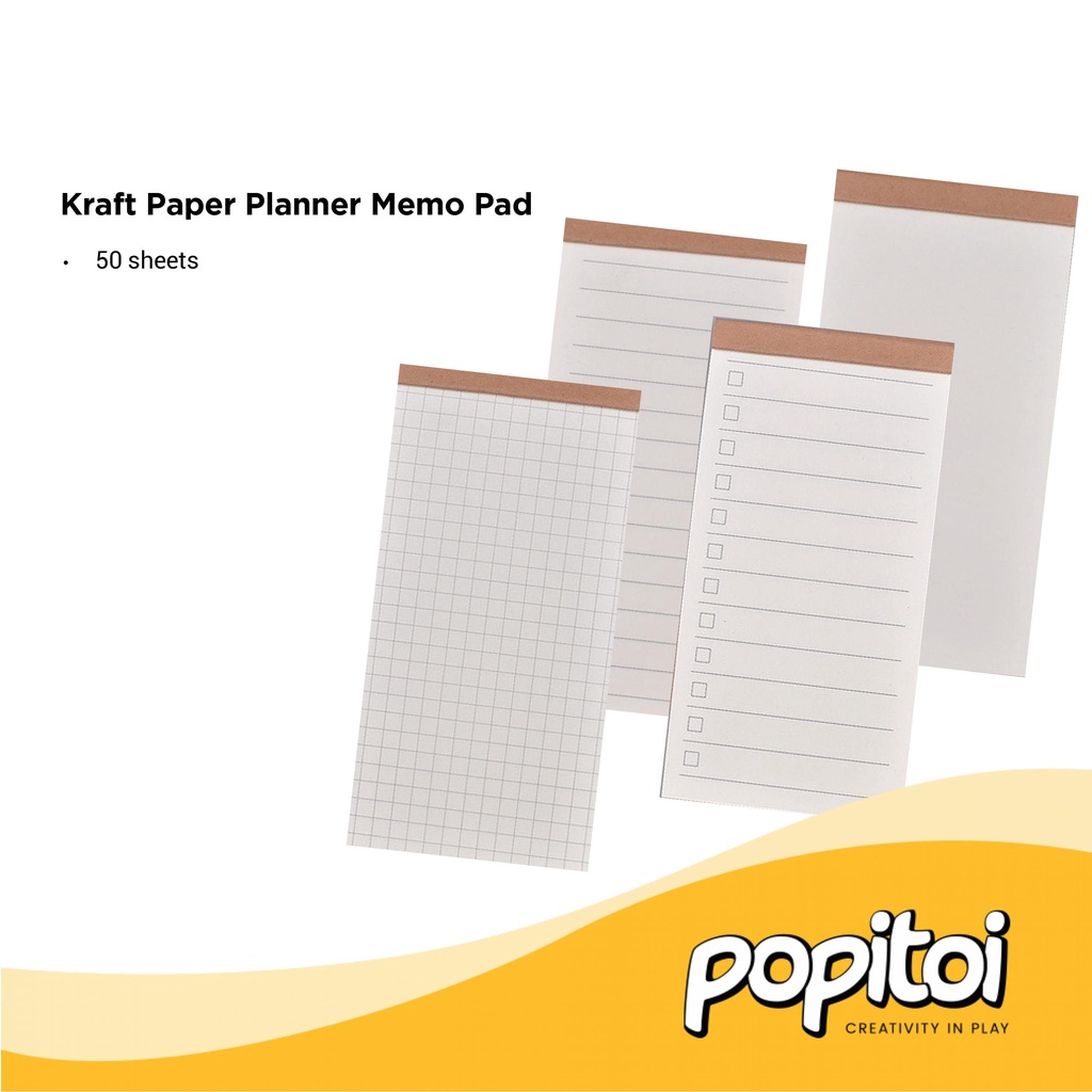 

Kraft Planner To Do List Memo Note Pad 7x14 cm (50 Sheets) Todo Notepad