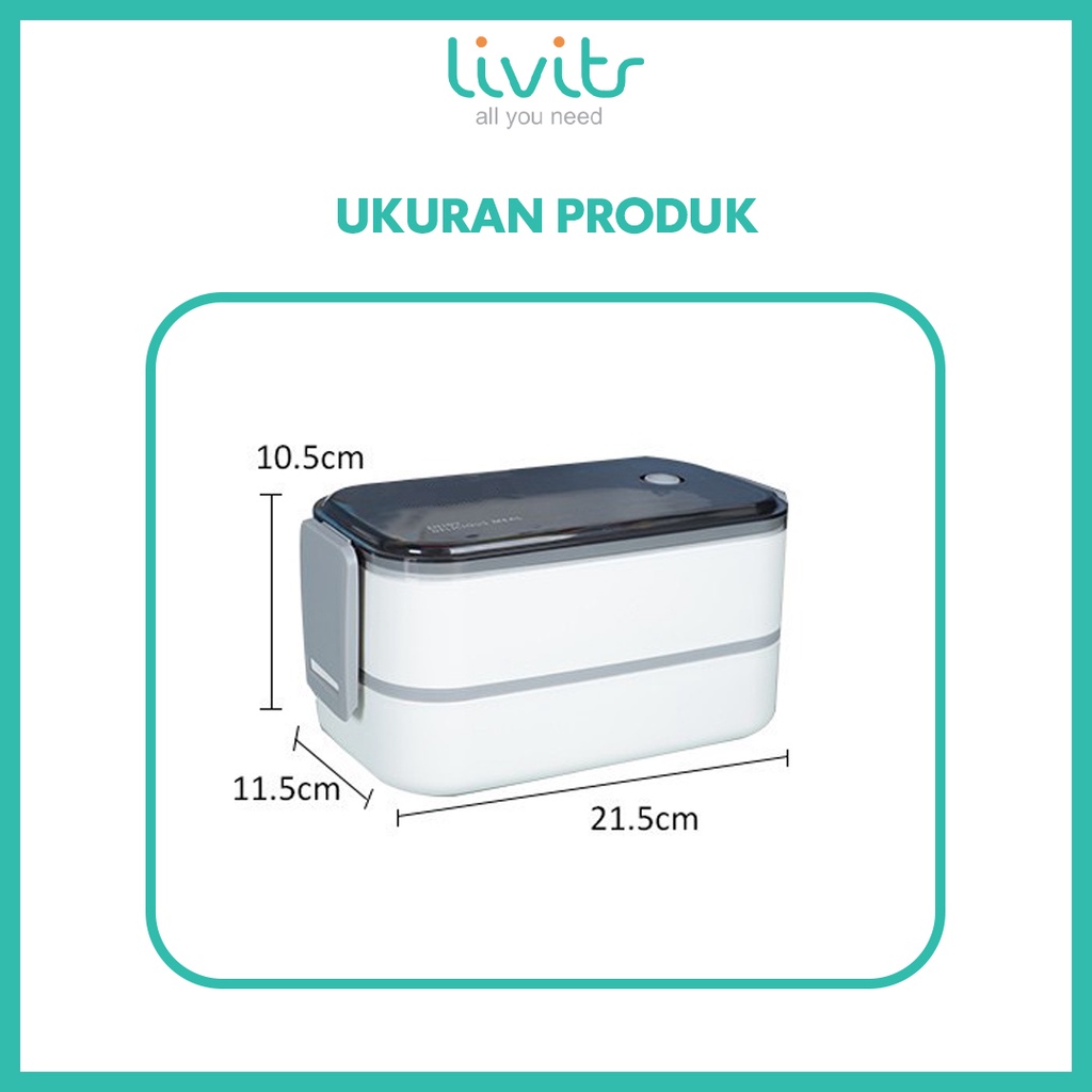 2IN1 KOTAK MAKAN SET !!! Lunch Box I Tempat Kotak Makan I Lunch Box Double Layer