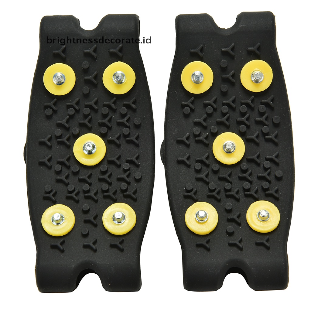 [Birth] Anti Slip Snow Ice Climbing Spikes Grips Crampon Cleats 5-Stud Shoes Cover ST [ID]