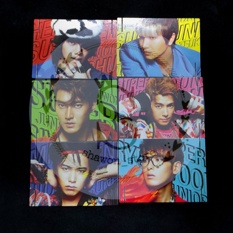 OFFICIAL SUPER JUNIOR STAR COLLECTION CARD ASSEMBLE RARE CARD KYUHYUN DONGHAE YESUNG EUNHYUK LEETEUK