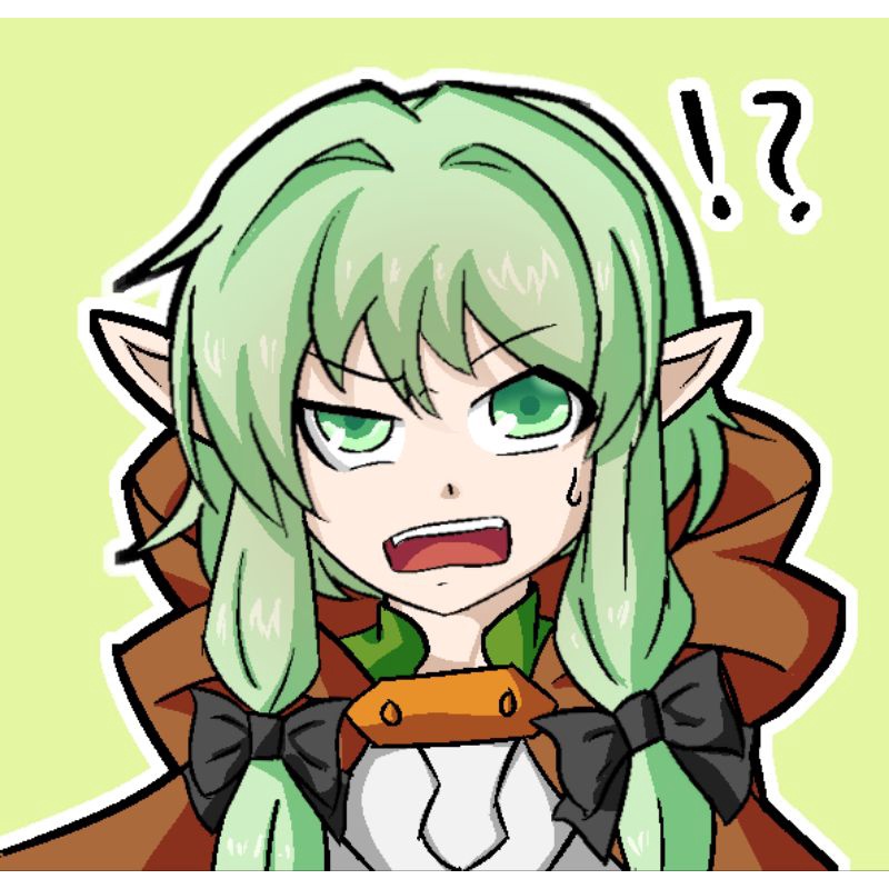 stiker Elf Girl dari anime Goblin Slayer
