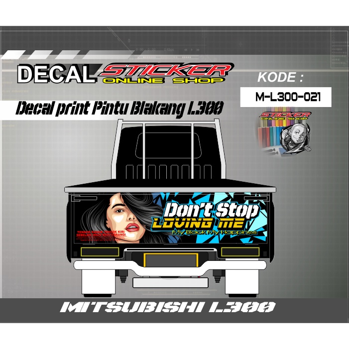 (COD) DECAL STICKER PINTU BELAKANG L300 VARIASI KEREN