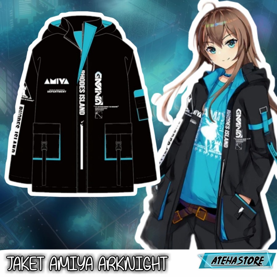 JAKET PARKA AMIYA ARKNIGHT/JAKET AMIYA ARKNIGHT/JAKET ANIME ARKNIGHT FREE EMAS MINI