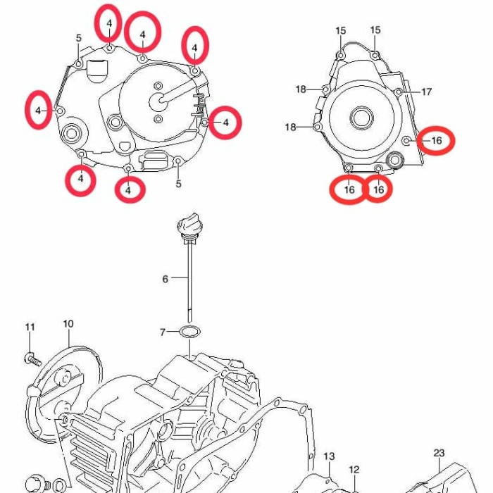 Suzuki Parts 01547-0630A-000 Baut Bak Kopling dan Bak Magnet Shogun SP FD 125 Ori