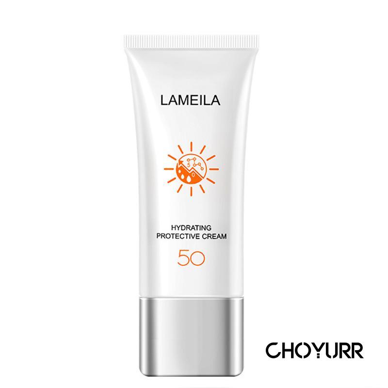 【COD】Sun Block SPF 50 Sun Screen White Sunblock Wajah Tahan 12 Jam PA+++ Clear Face Cream Skin Care Segar Moist Non Greasy-CH