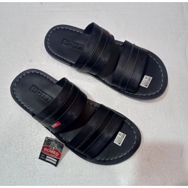 Sandal kalep pria sudah jahitan/sandal pria model jepit dan sorong