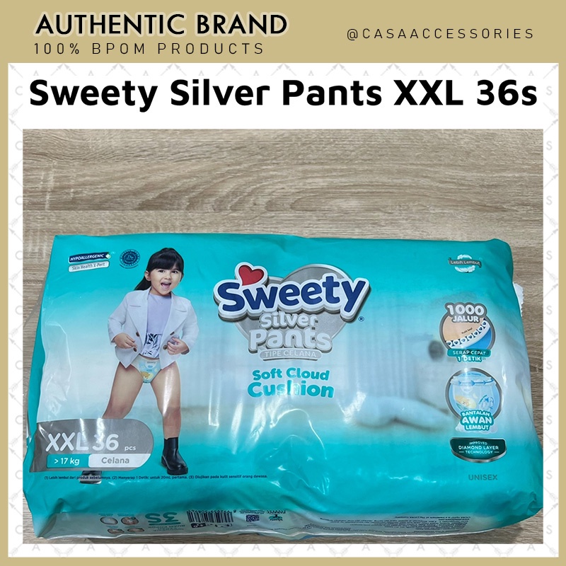 Sweety Silver Pants Size XXL36 XXL 36 / Popok Bayi Celana