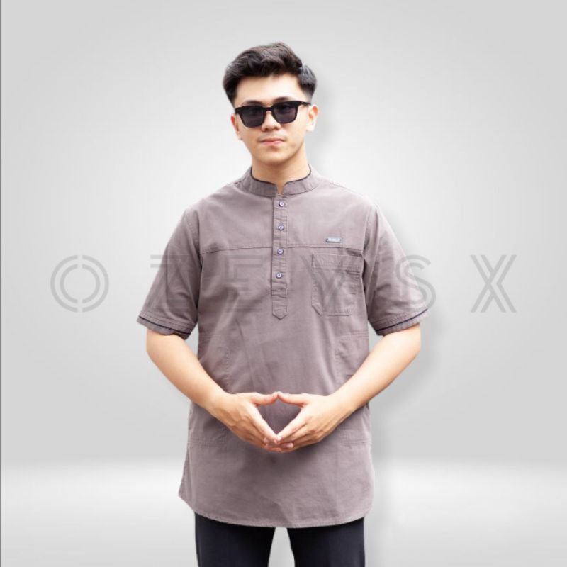 Baju Koko Kurta Alhilla Pria Dewasa Koko kurta Pakistan Lengan Pendek Original Premium