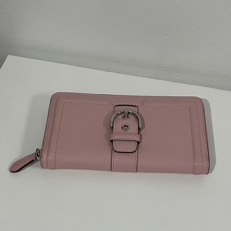 [100% ORI] Preloved Wallet Coach Dompet Panjang Wanita Pink Pastel Branded