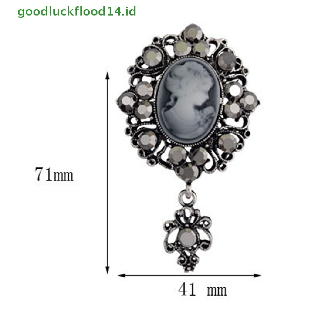 [GOOGFOUR] Hot Cameo Victorian Style crystal Pesta Pernikahan Wanita Liontin Bros Pin [TOP]