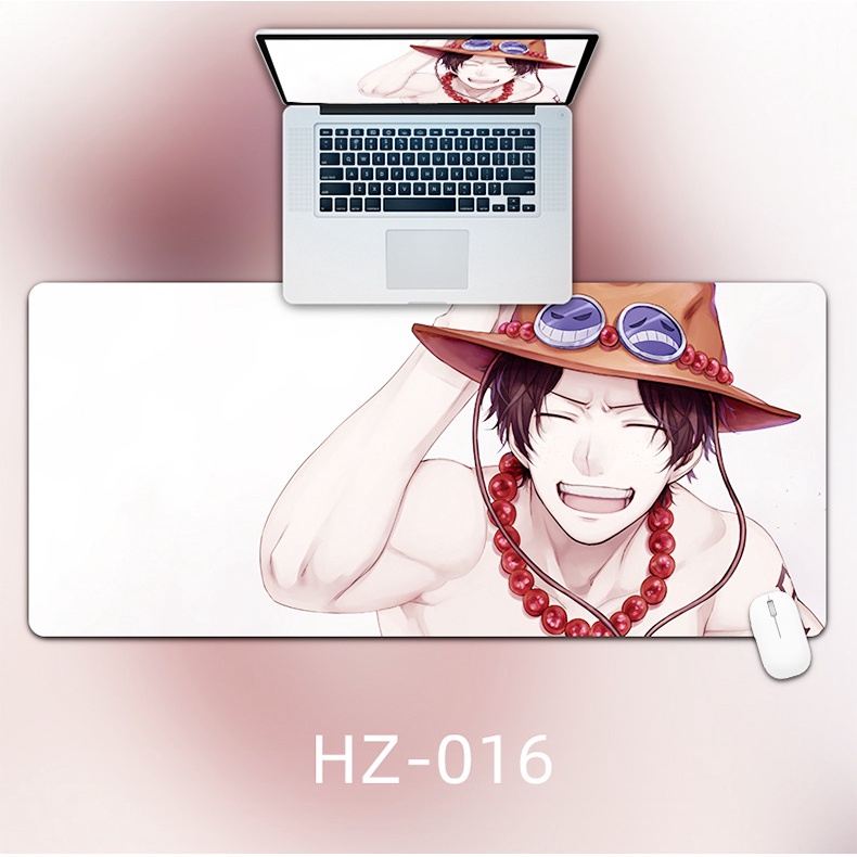 One Piece Mouse Pad Animasi Besar Anime Kreatif Kulit Kantor Tulisan Tahan Air Desktop Pad