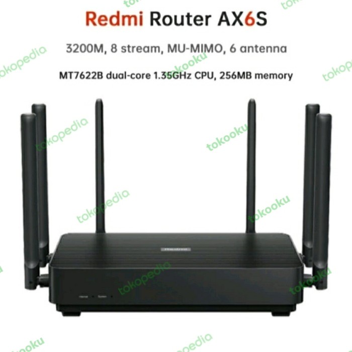 Produk Terbaru Redmi Router Ax6S 2.4Ghz - 5Ghz 6 Antena Router Wireless Dual Band