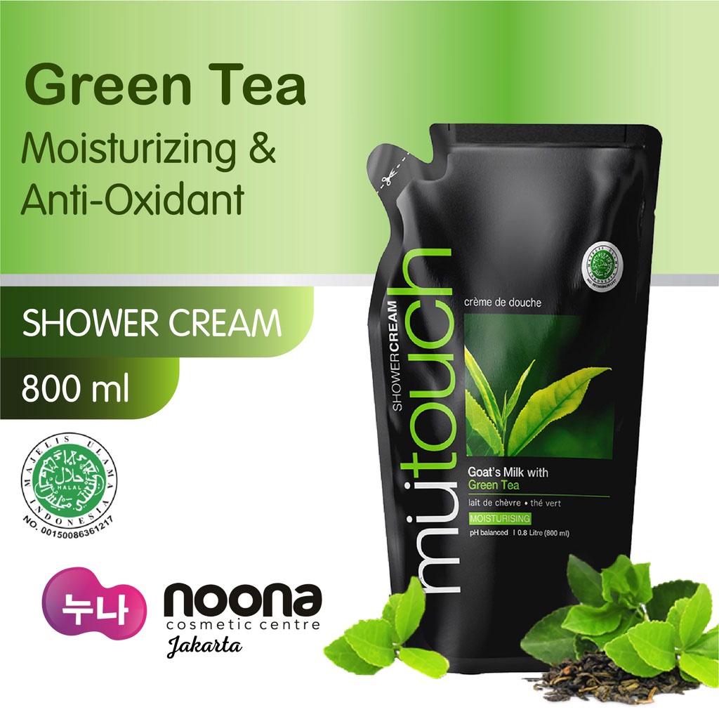 MUTOUCH GOAT MILK SHOWER CREAM GREEN TEA 800ML -NJ