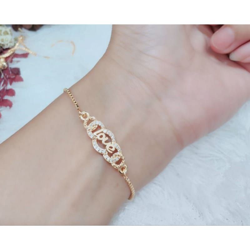 Gelang serut permata lapis emas xuping gold