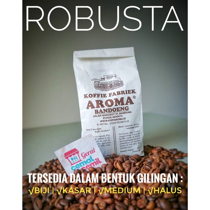 Jual Kopi Aroma Bandung 250 Gr Robusta Halus Shopee Indonesia