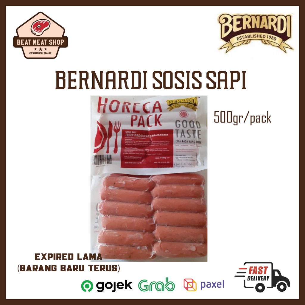

Bernardi Sosis Sapi Breakfast Sausage 500 gr Horeca Pack