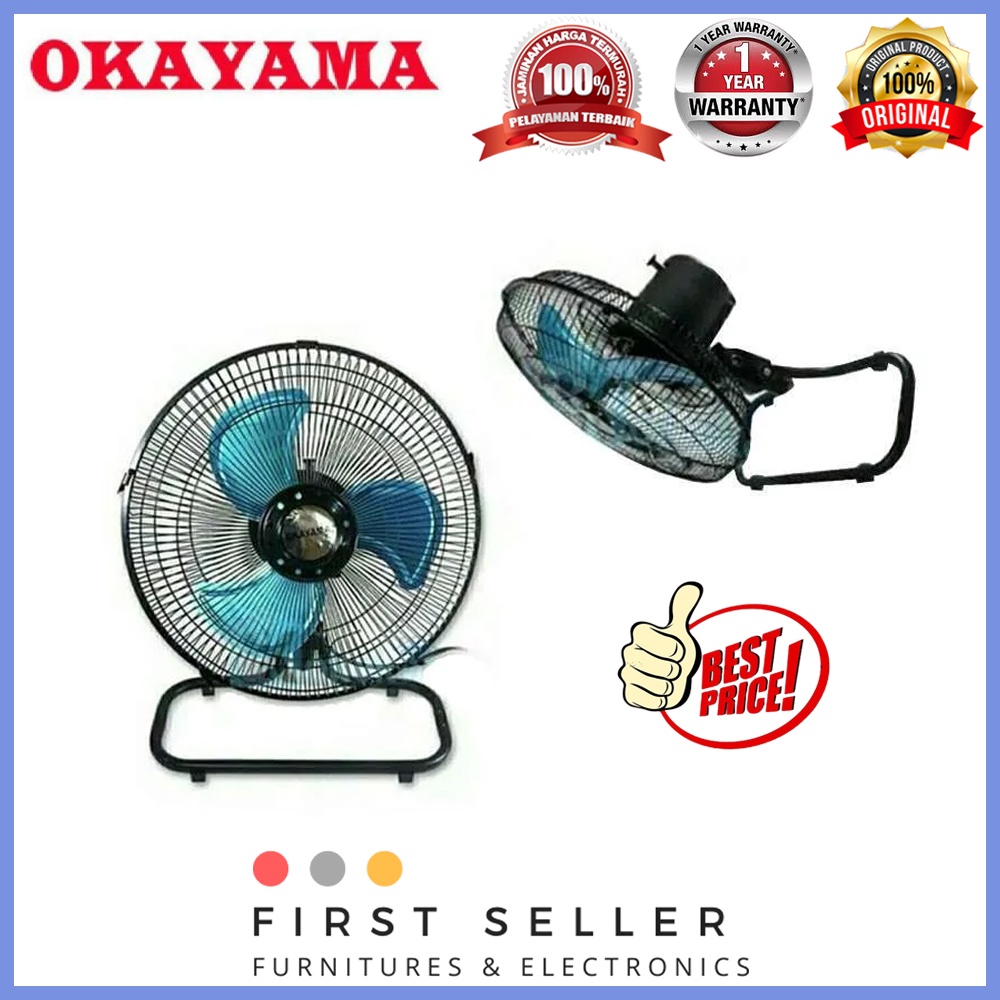 2 IN 1 DESK FAN + WALL FAN OKAYAMA / KIPAS ANGIN OK-1030 (10 INCH)