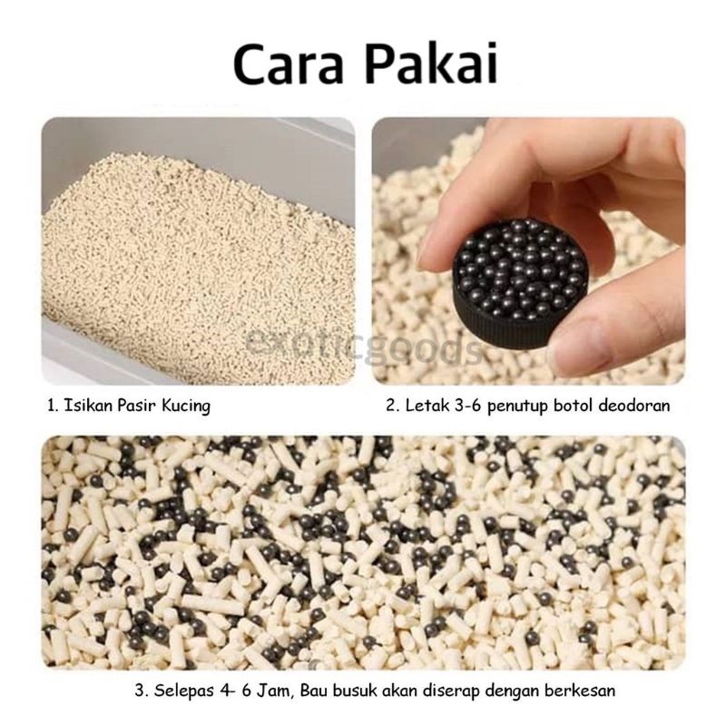 CAT LITTER DEODORIZER BEADS 250g ANTI BAU PEWANGI KOTORAN KUCING LITTER BEADS DEODORANT BEADS PARFUM PASIR KUCING ACTIVATED CARBON PEWANGI PASIR KUCING BUTIRAN WANGI KOTORAN KUCING WEWANGIAN MUTIARA PASIR KUCING