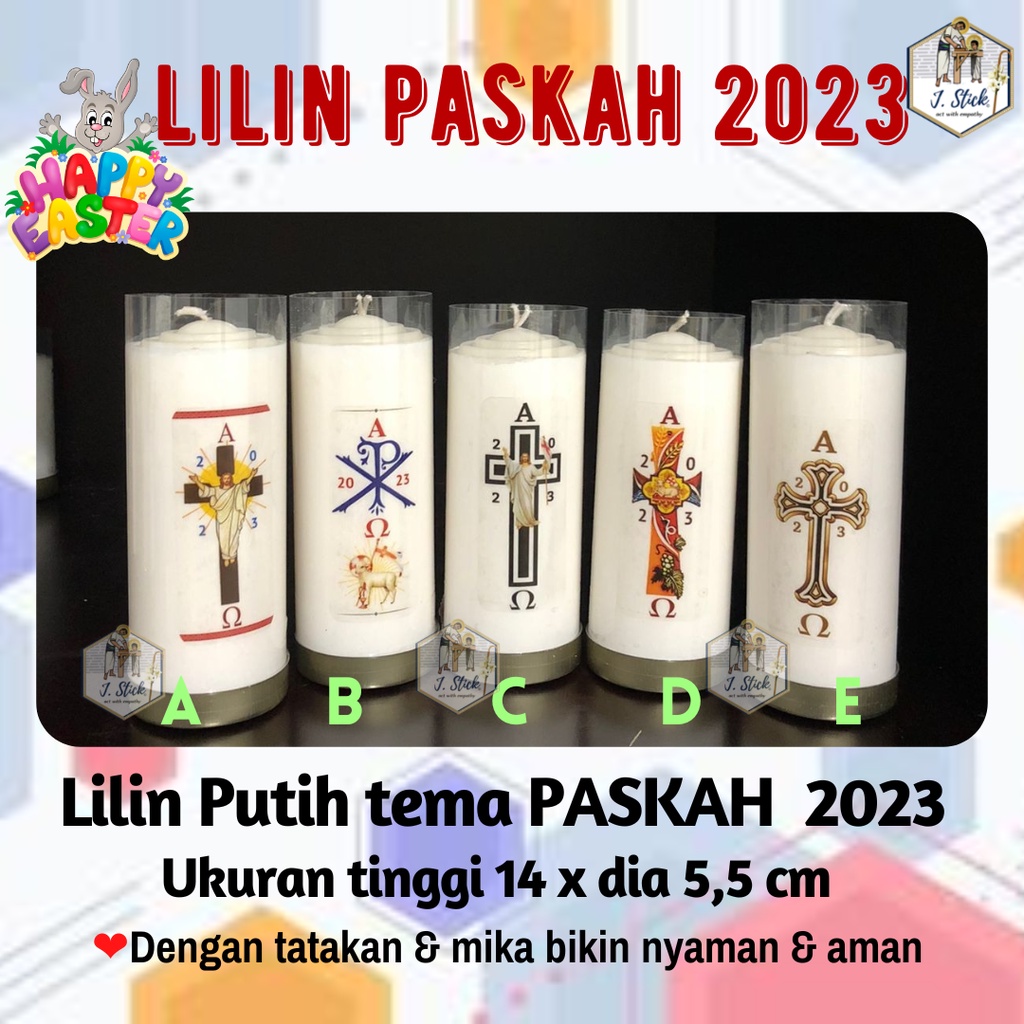 LILIN PASKAH 2023 (M, tinggi 14 x dia. 5,5cm)