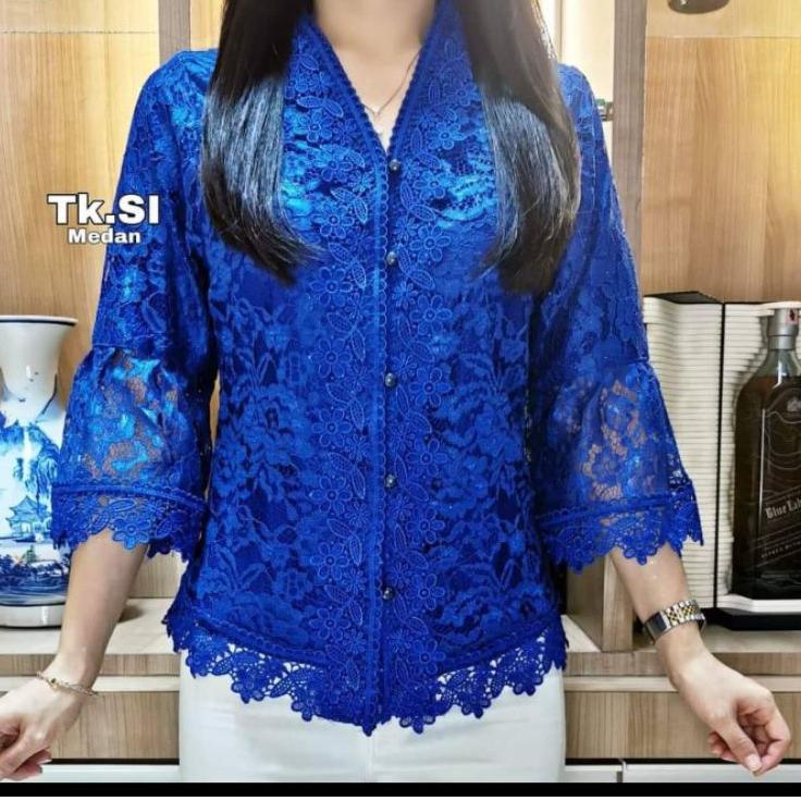Model Terjamin atasan brokat/brokat elgana/blouse brokat