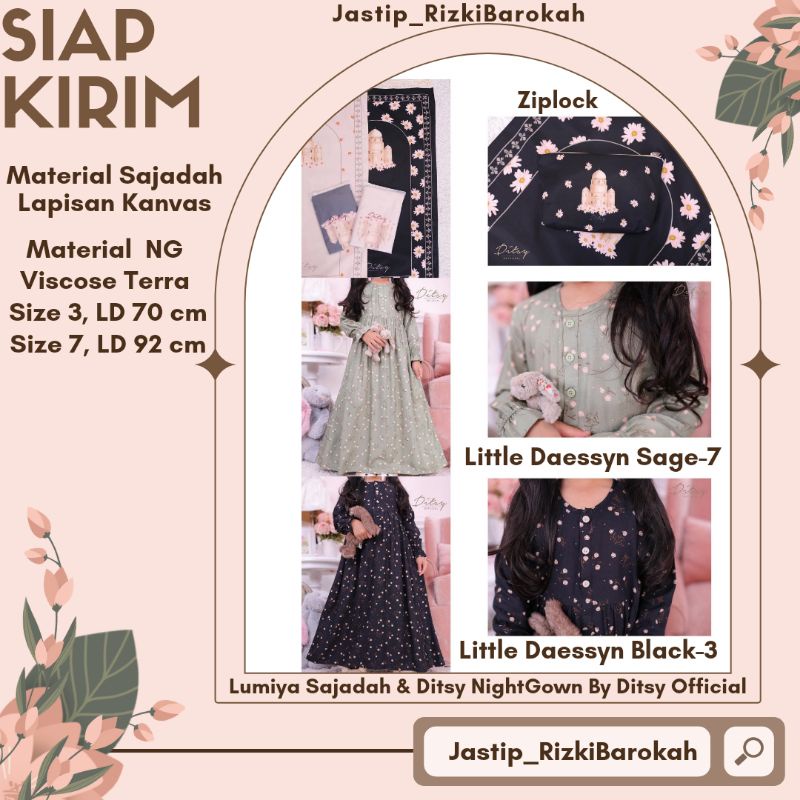 [SIAP KIRIM] DITSY DAESYN SAGE DAESYN BLACK DITSY LUMIYA BLACK BY DITSY OFFICIAL