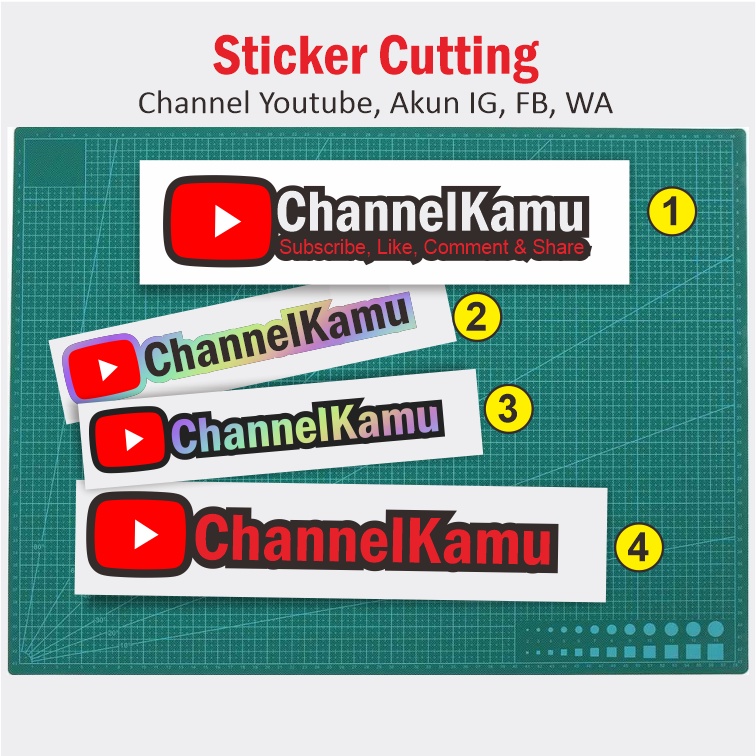 

Stiker Nama Channel Youtube, Stiker WA, Sticker Instagram, custome stiker