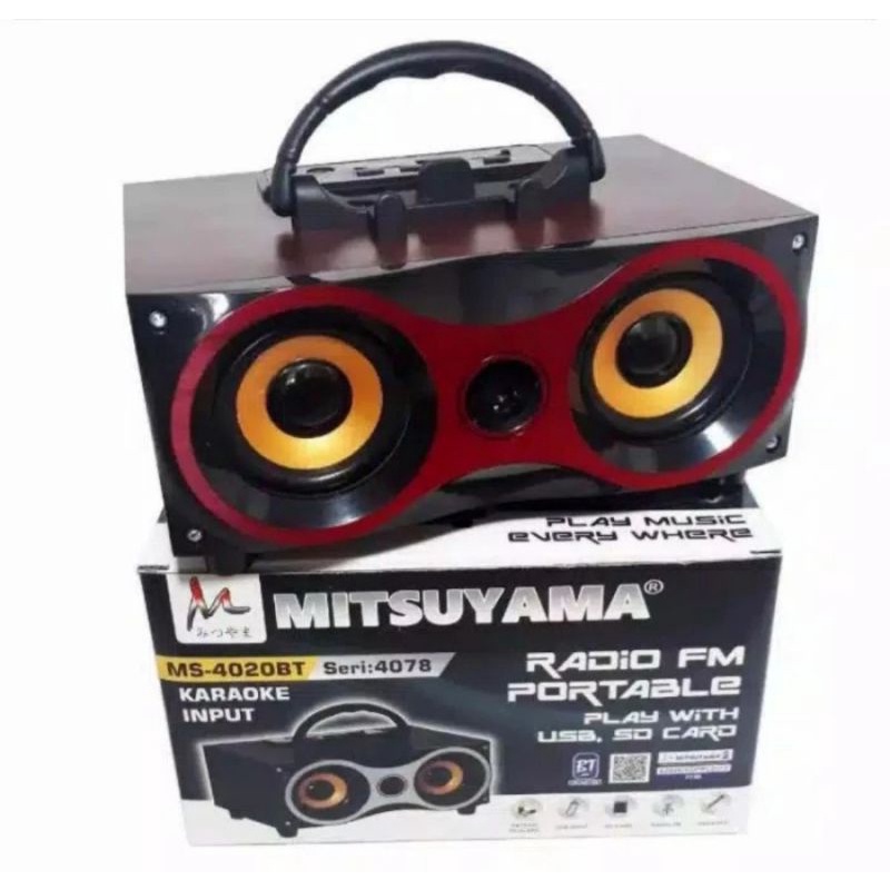 Radio portable speaker bluetooth Mitsuyama MS 4020BT seri 4078