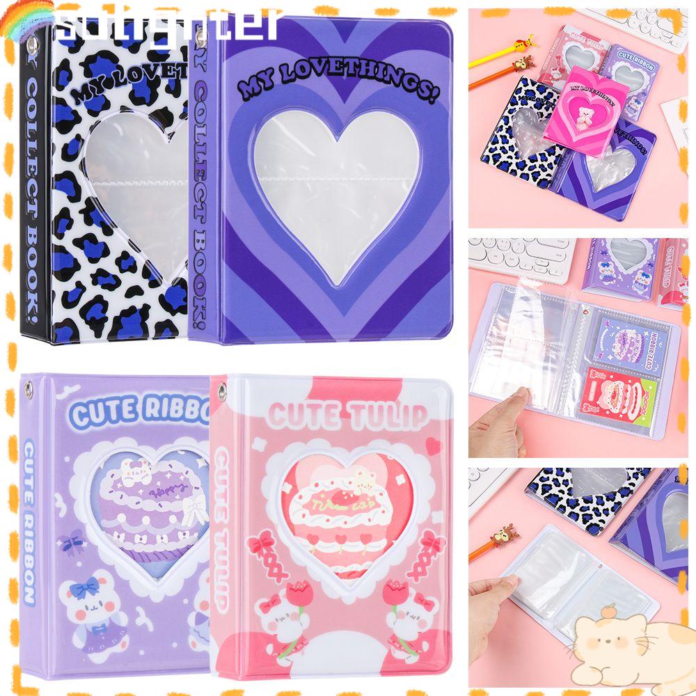 Solighter Album Foto Kawaii Lucu Buku Penyimpanan Bolong Hati Photocard Holder