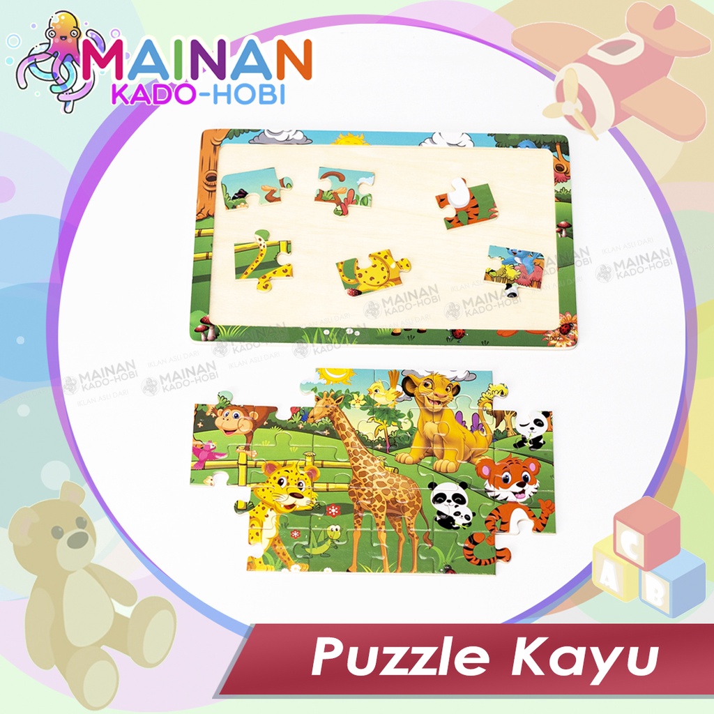 PROMO GROSIR MAINAN ANAK DIY PUZZLE JIGSAW KARAKTER ANIMAL