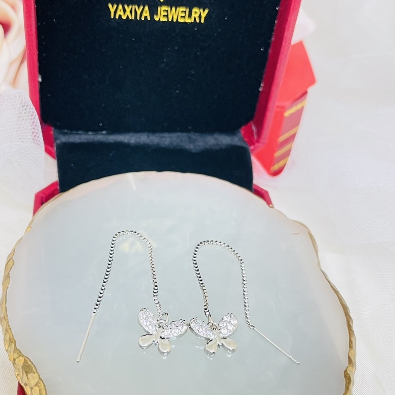 Anting serut permata silver yaxiya