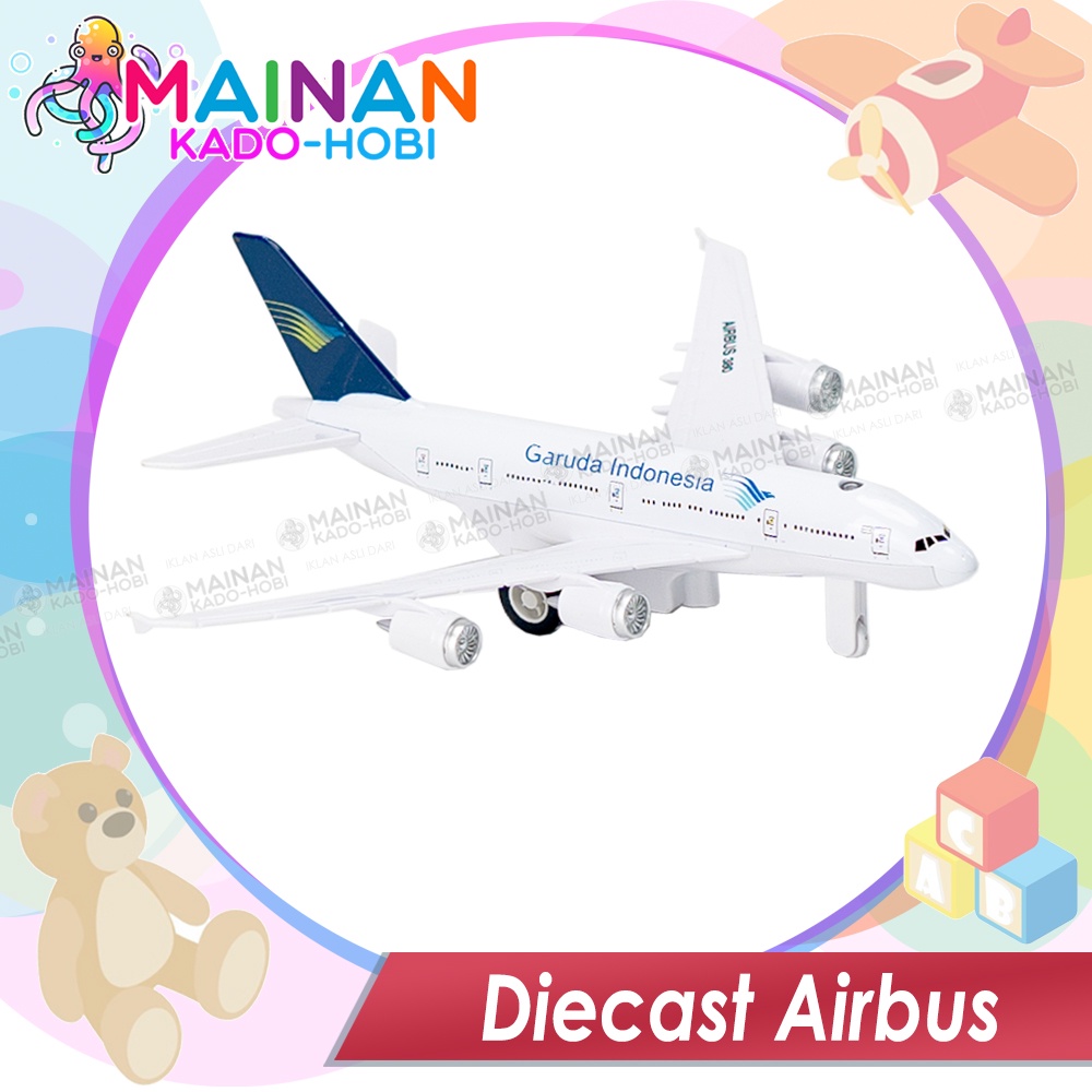 HADIAH GIFT ULANG TAHUN ANAK LAKI MINIATUR DIECAST AIRBUS PESAWAT TERBANG PREMIUM