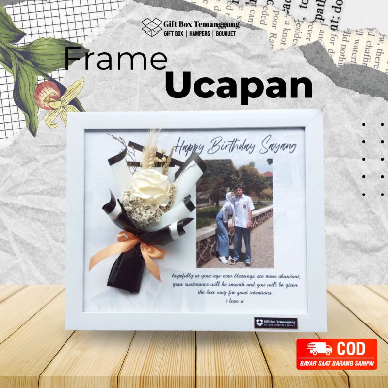 Pajangan Dinding Bingkai Foto Aesthetic Frame Ucapan Selamat Hiasan Pigura | Kado Wisuda