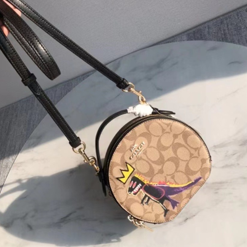 TAS WANITA COACH WOMEN'S BABY DINO CUTE IN SIGNATURE LEATHER BAG 5658